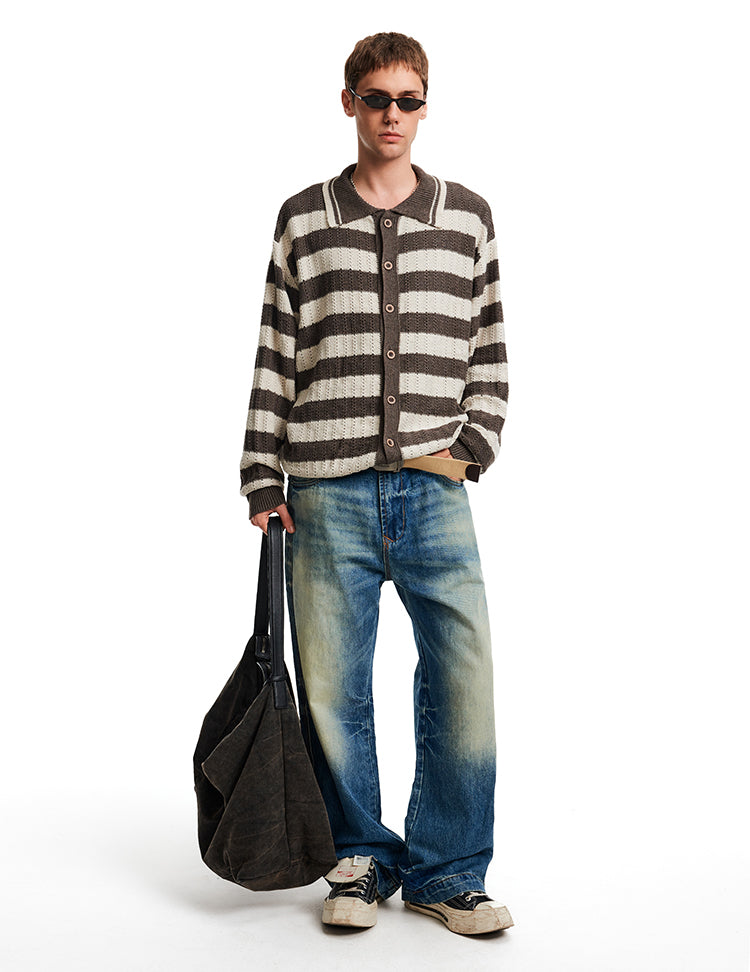 MADWITCH STRIPE LAZY CARDIGAN #68966