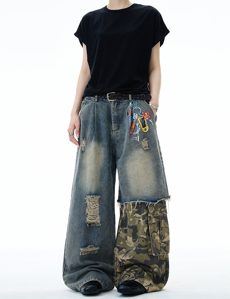 MADWITCH PATCHWORK VINTAGE DENIM #RK08