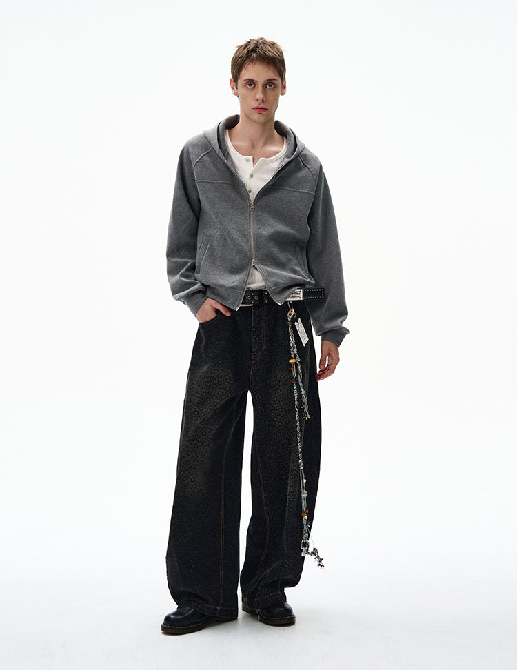 MADWITCH UNISEX HOODED CARDIGAN COAT #RH44
