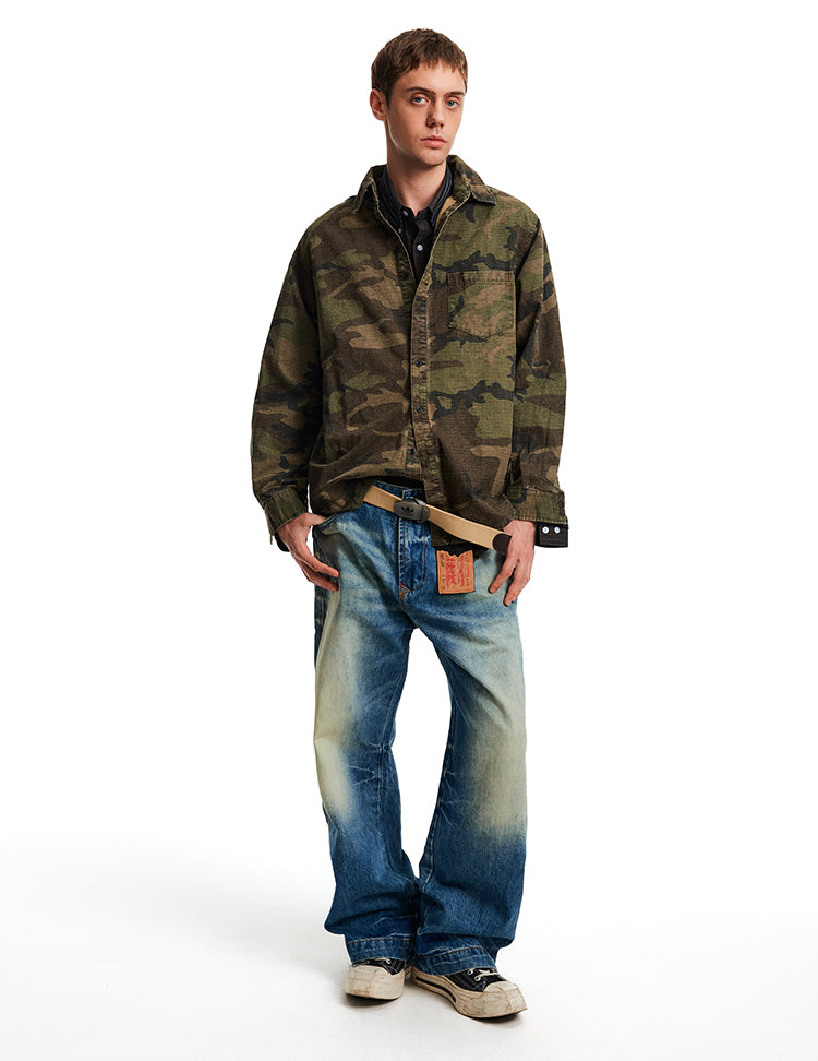 MADWITCH TEXTURED ARMY BLOUSE #AW25096