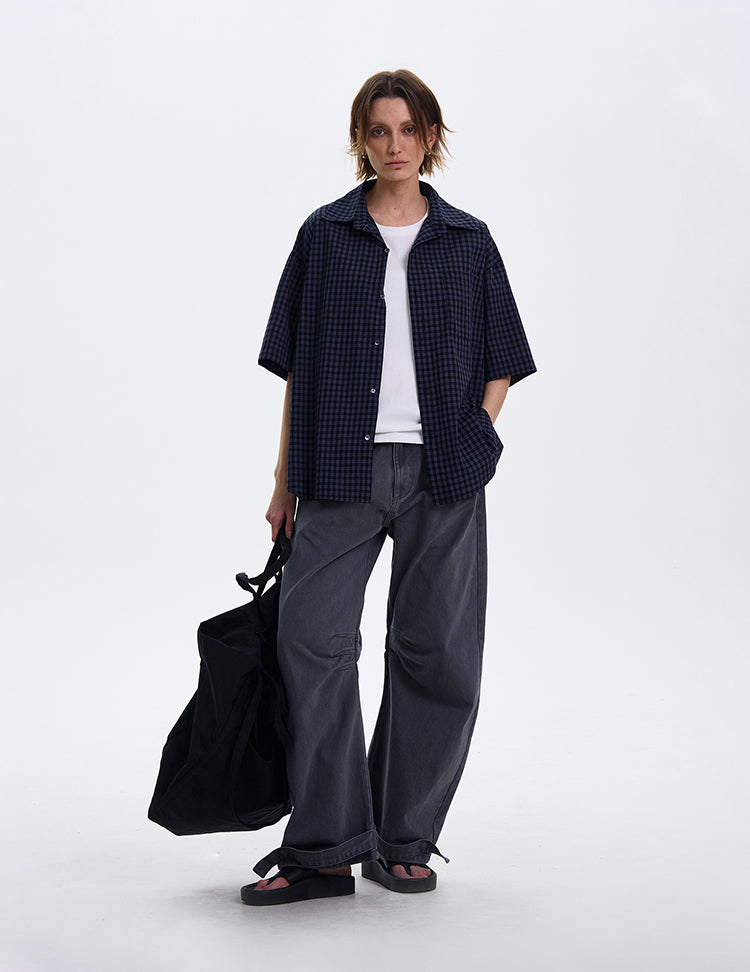 MADWITCH CHECKERED SHIRT JACKET #L817