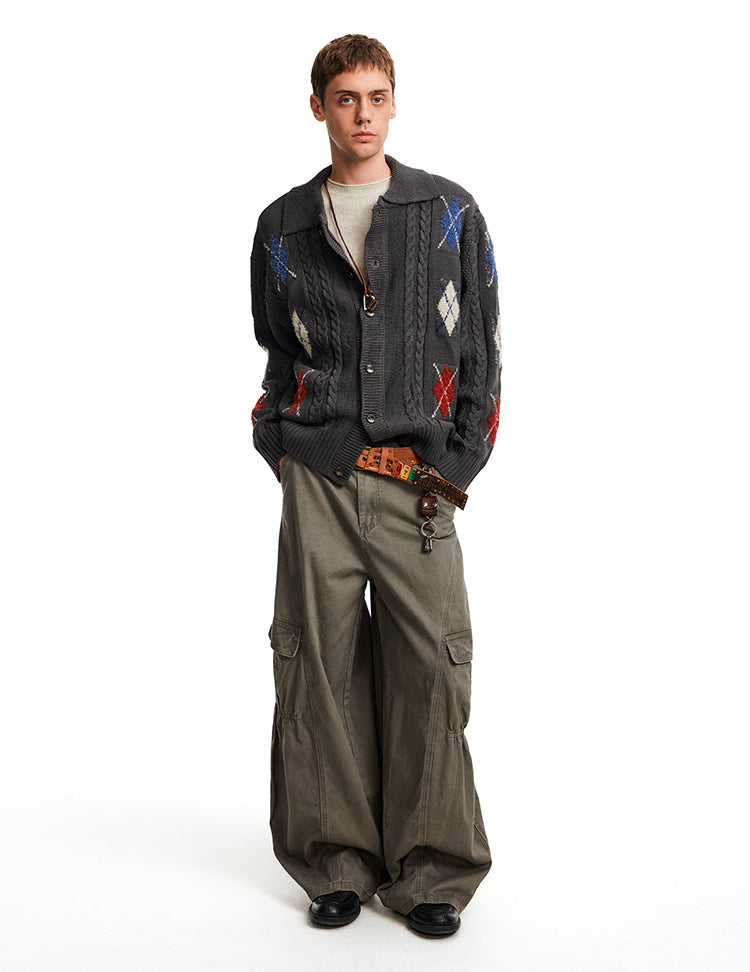 MADWITCH ARGYLE TWIST SWEATER #AW25306