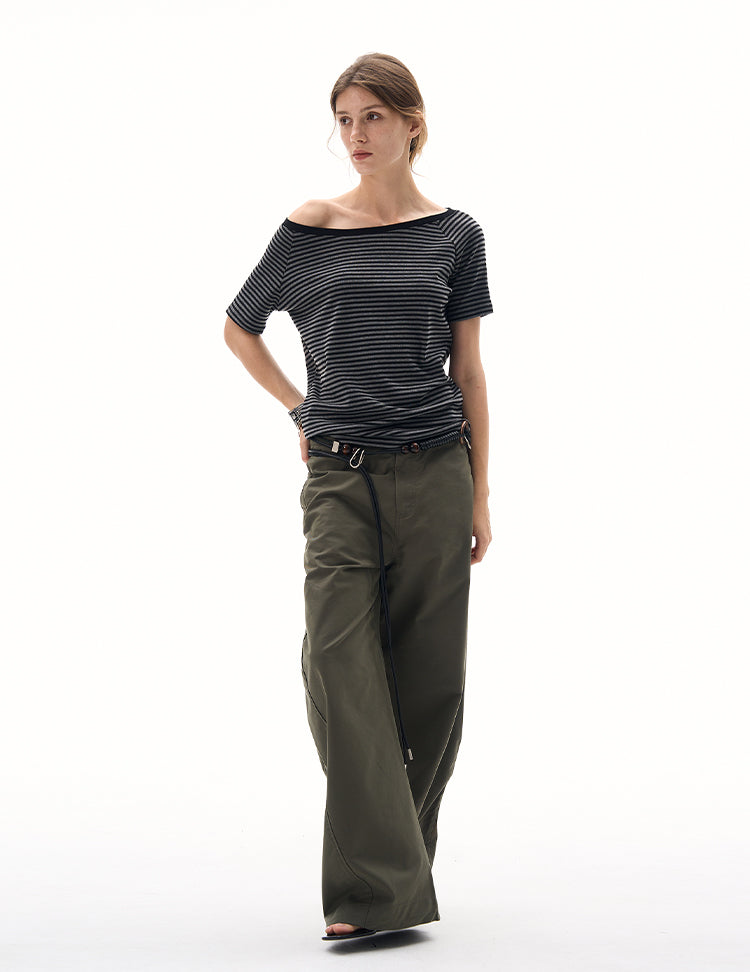 MADWITCH ASYMMETRIC SLIM TEE #G25