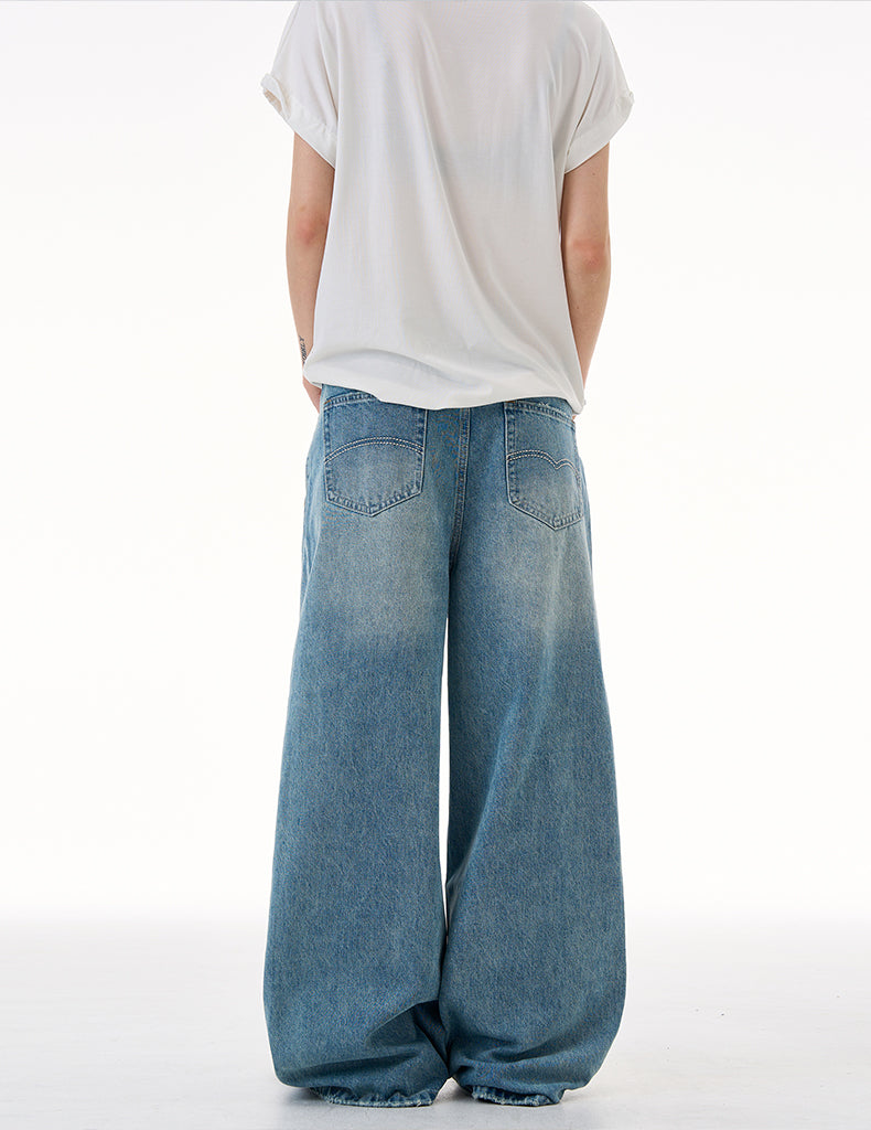 MADWITCH IRREGULAR WASH DENIM PANTS #CK9652