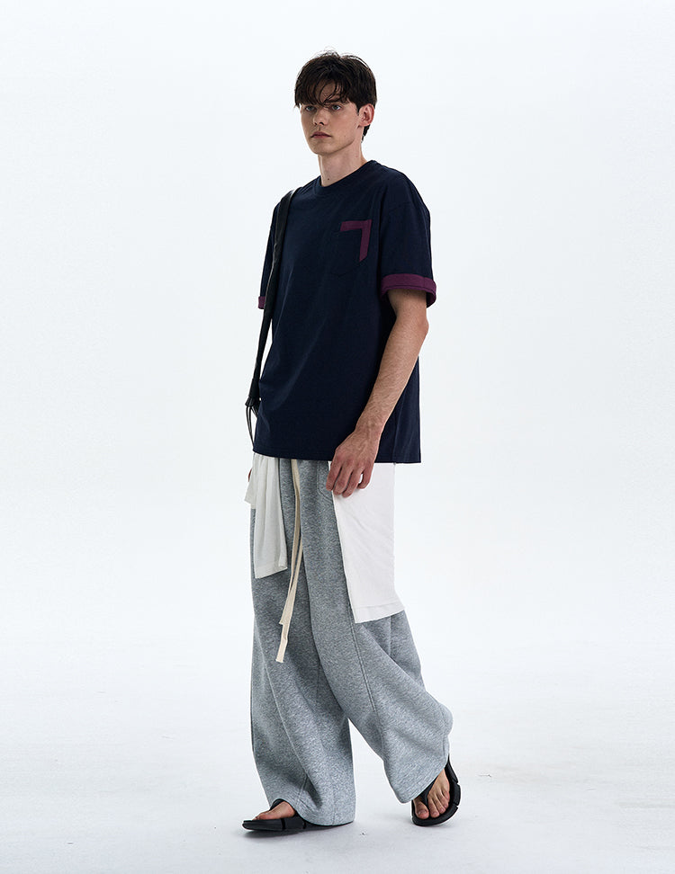 MADWITCH CONTRAST COLOR CREWNECK TEE #C205C25
