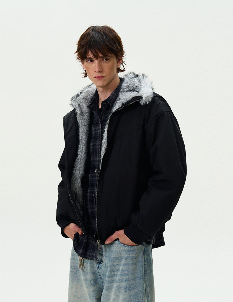 MADWITCH LOOSE FIT FUR-COLLAR JACKET #990219