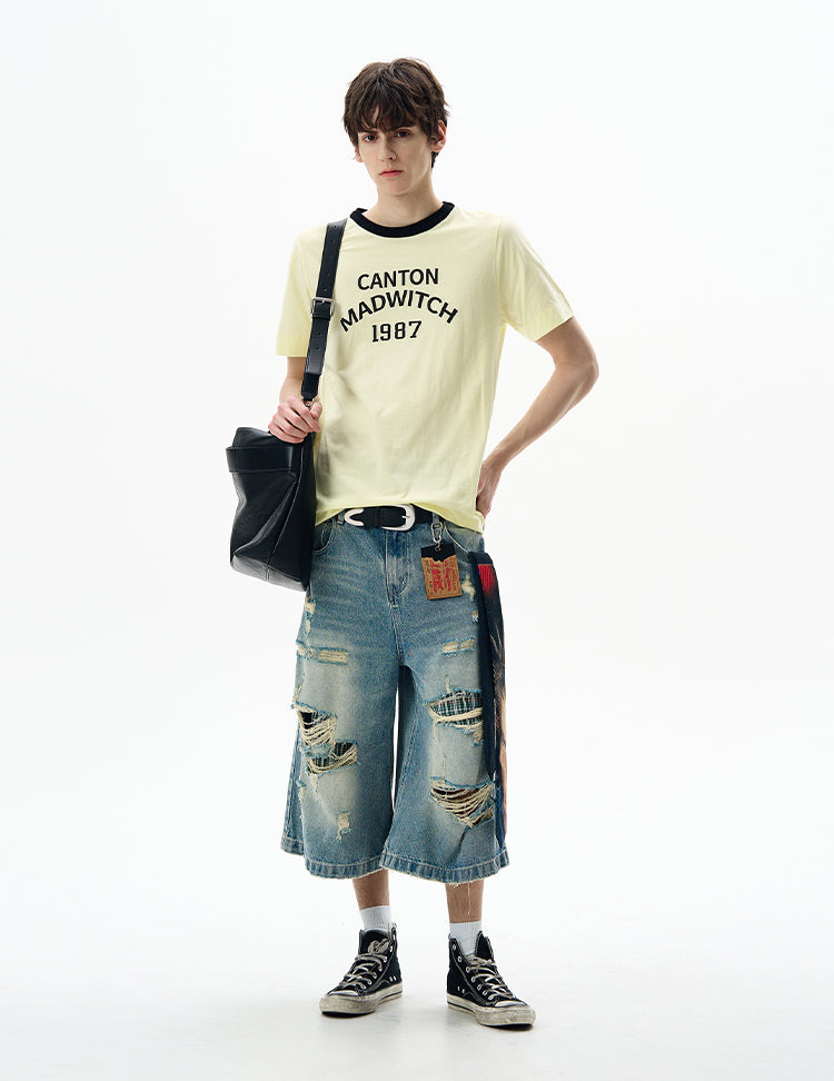 MADWITCH CREW NECK DROP SHOULDER TEE #MD4198