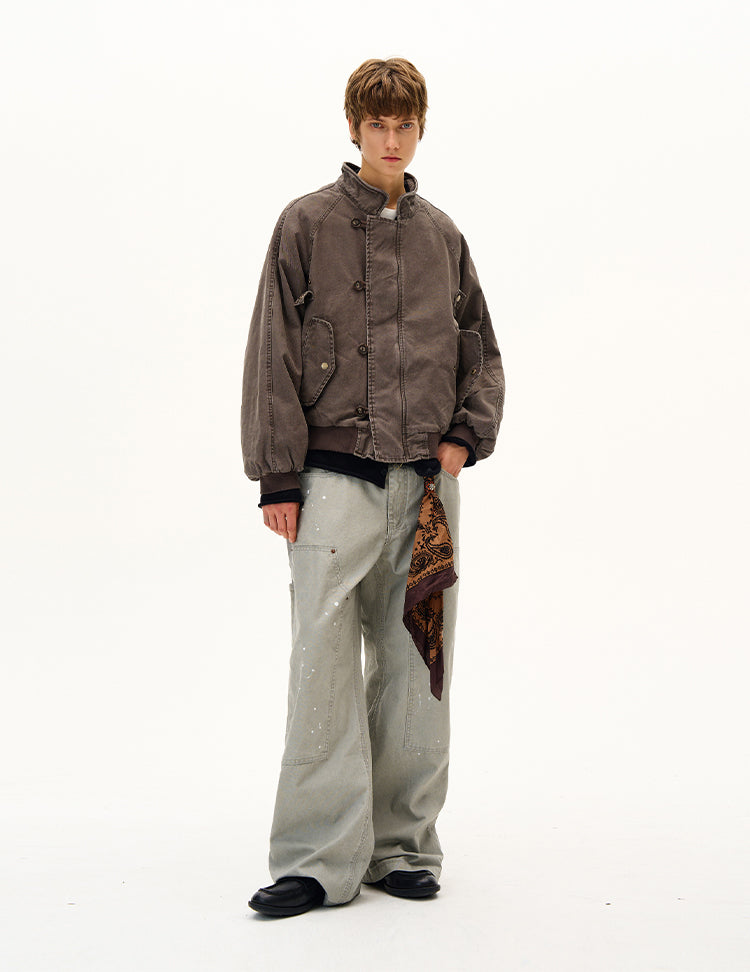 MADWITCH UNISEX WASHED UTILITY JACKET #MD2561