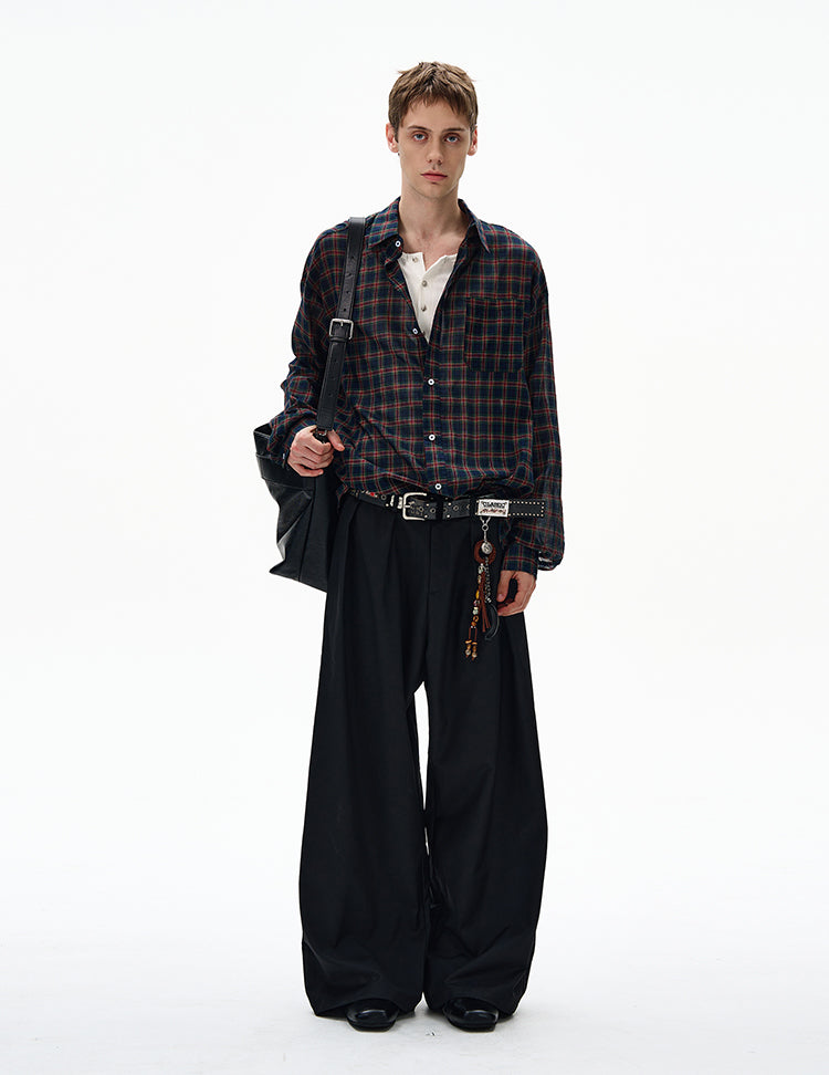MADWITCH UNISEX VINTAGE OLD MONEY STYLE LONG SHIRT #CR606