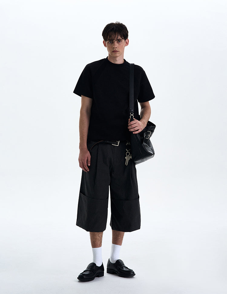 MADWITCH BOXY STRAIGHT SHOULDER T-SHIRT #XY24002