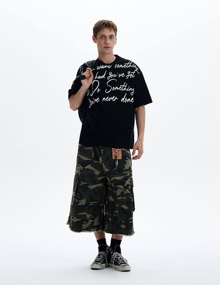 MADWIT LETTER PRINT TEE #27344