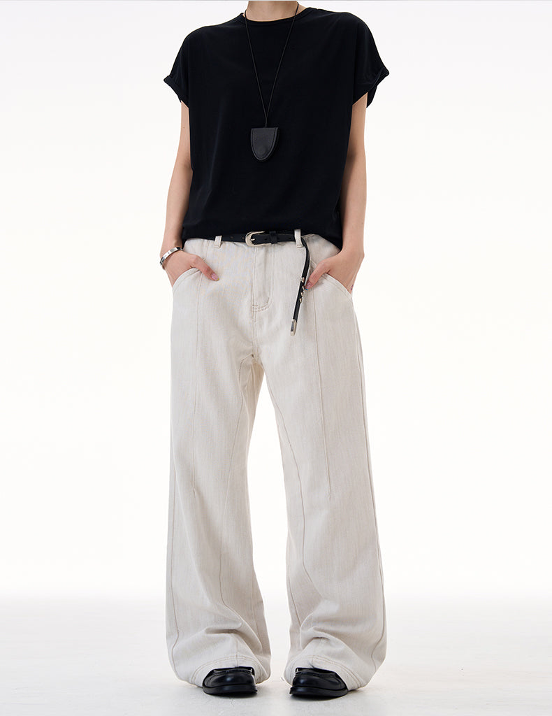 MADWITCH LINEN BLEND WHITE JEANS #CK9657
