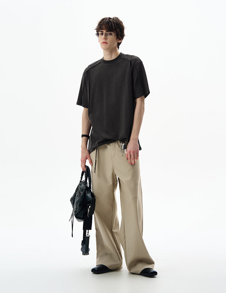 MADWITCH PANELED CREW NECK TEE #UTU009
