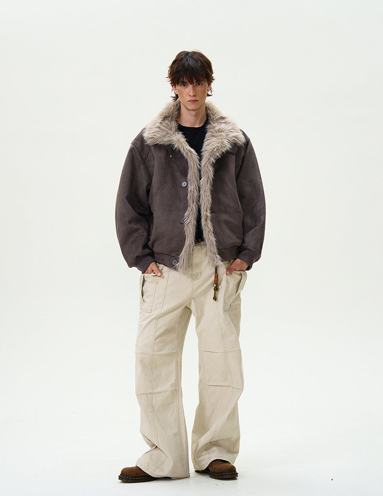 MADWITCH LOOSE FIT FUR-COLLAR JACKET #990213