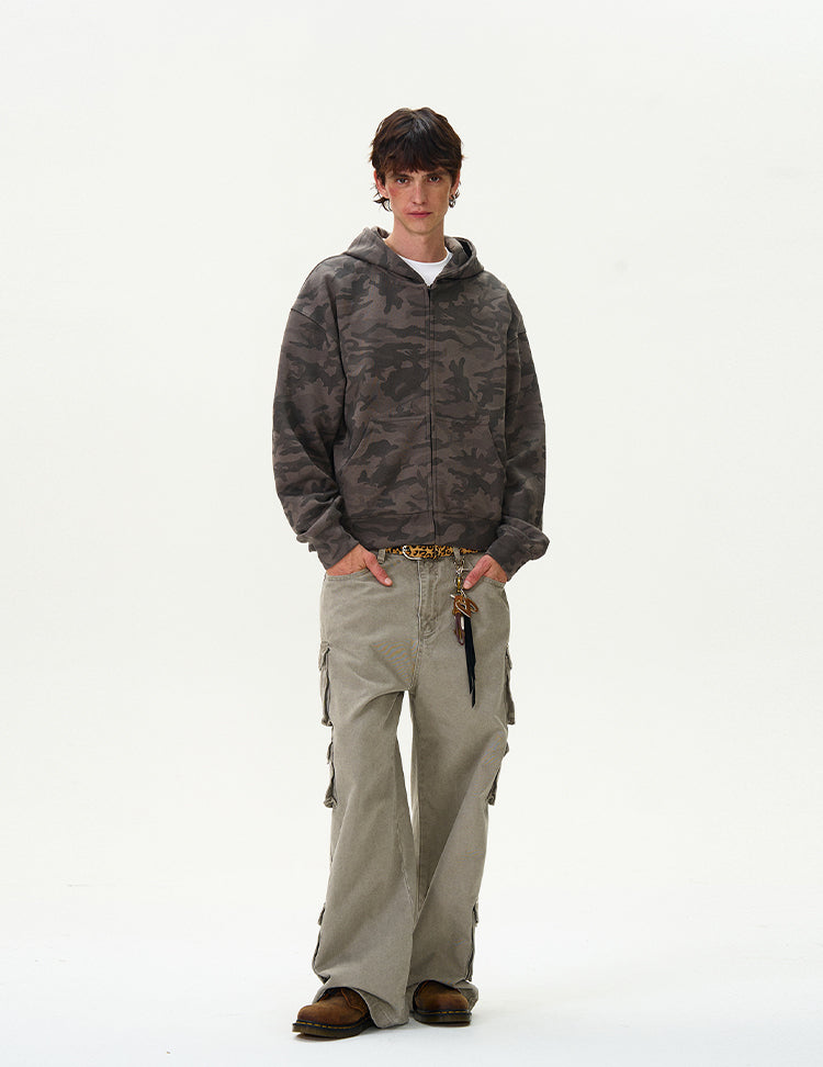 MADWITCH CAMOUFLAGE HOODED TOP #0188