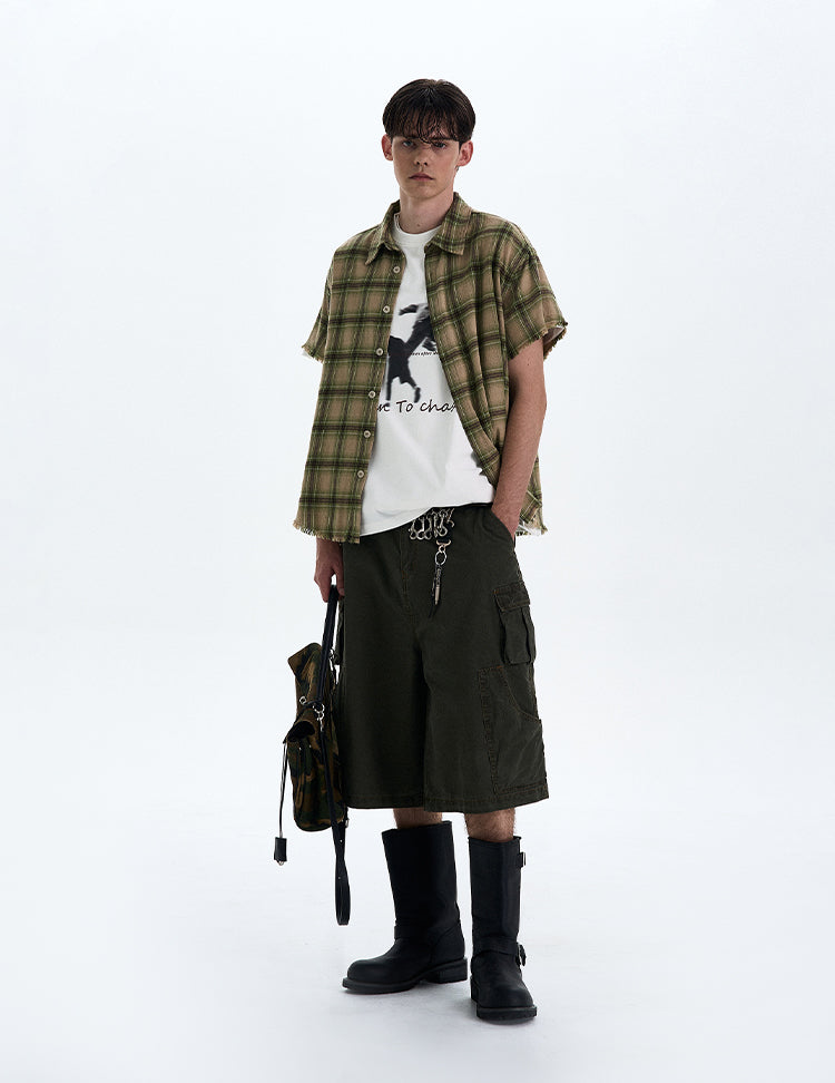 MADWITCH RAW HEM VINTAGE SHIRT #0230