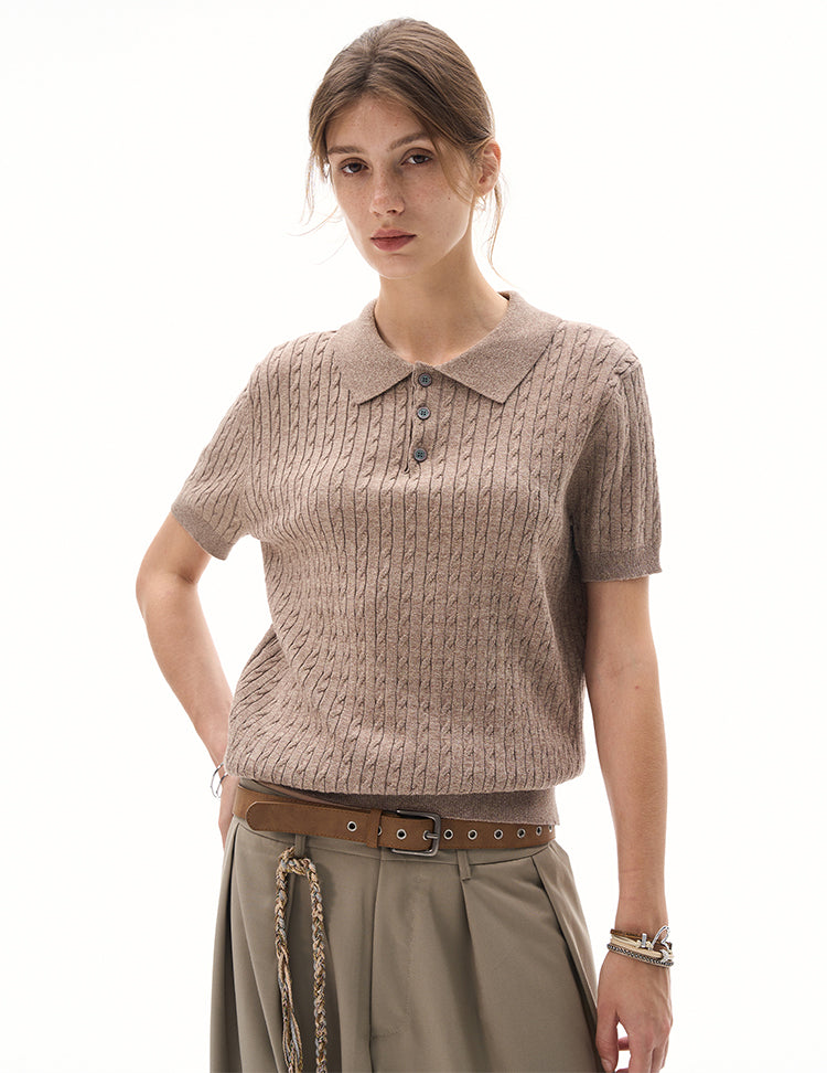 MADWITCH KNIT POLO TSHIRT #YF901