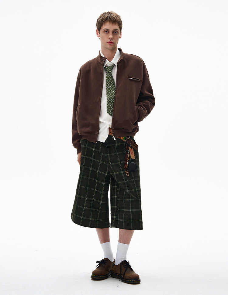 MADWITCH UNISEX MINIMALIST STAND COLLAR JACKET #AB1080
