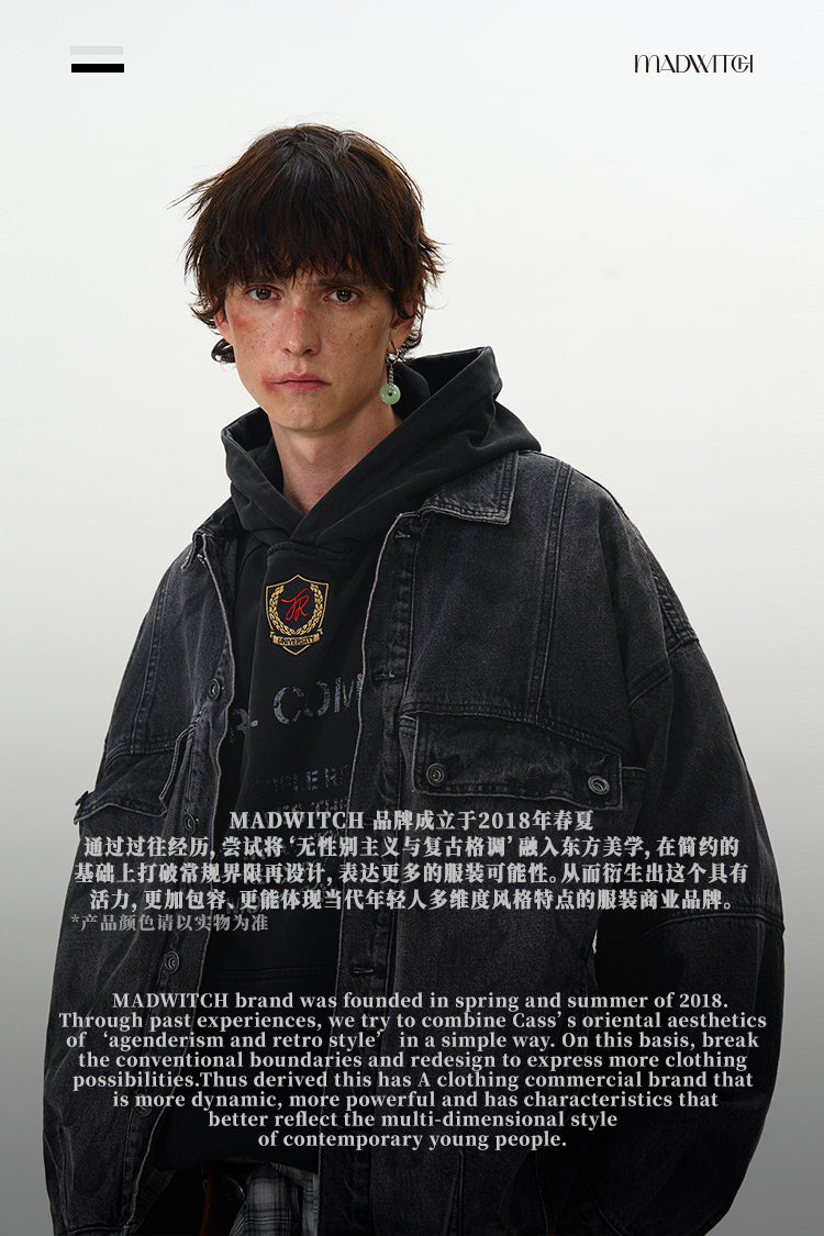 MADWITCH WASHED DENIM JACKET #JK97