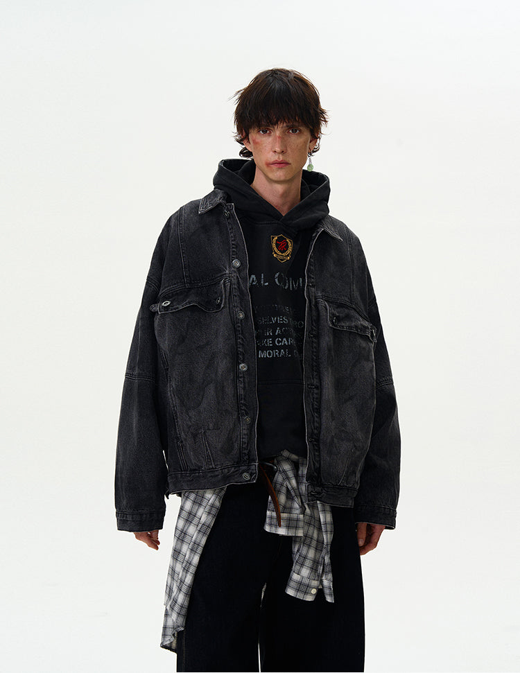 MADWITCH WASHED DENIM JACKET #JK97
