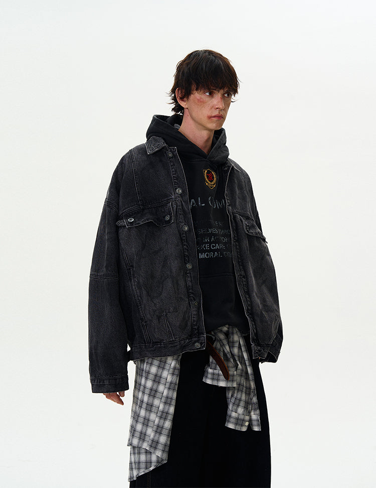 MADWITCH WASHED DENIM JACKET #JK97