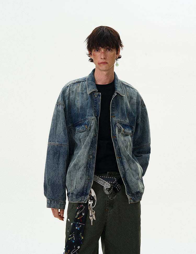 MADWITCH WASHED DENIM JACKET #JK97