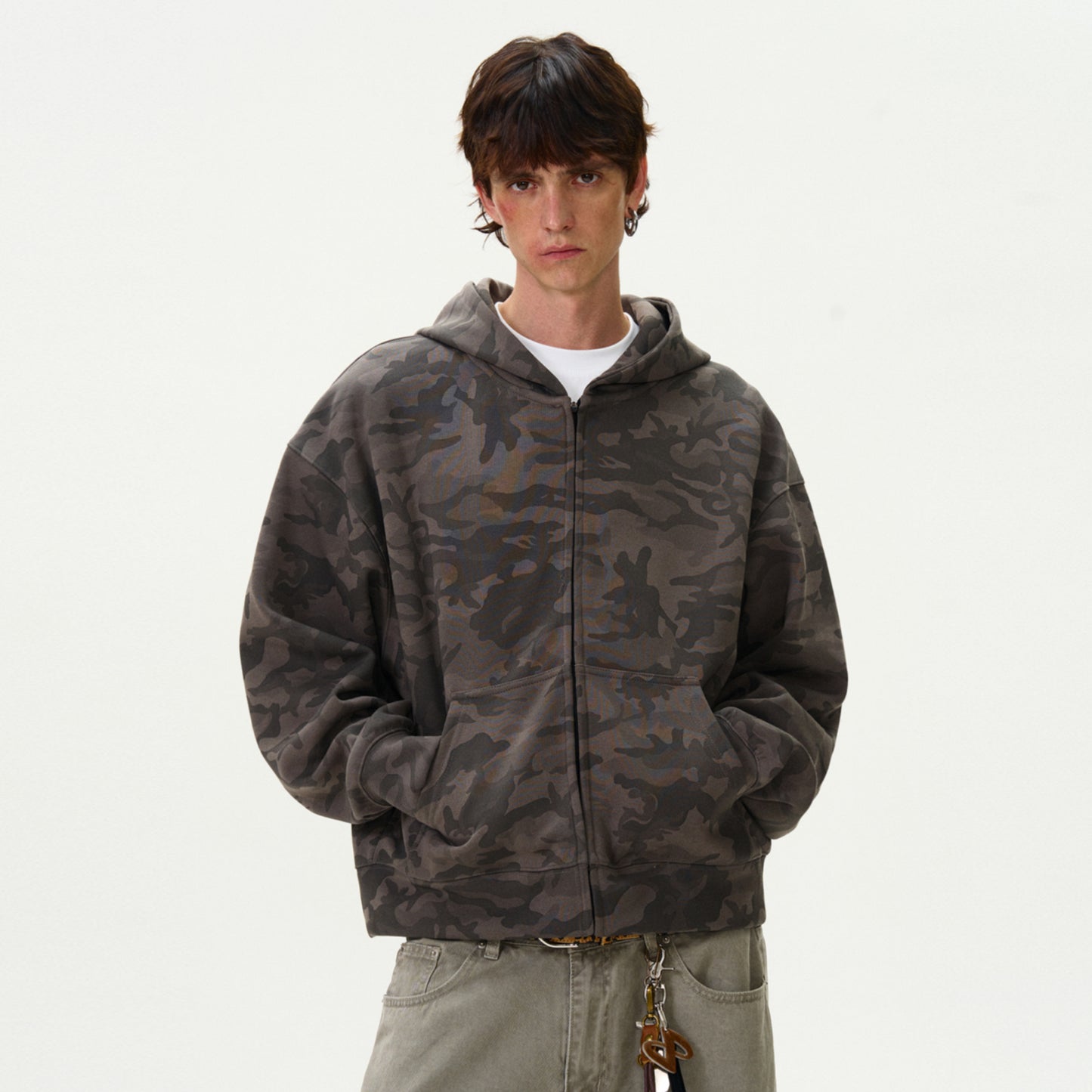 MADWITCH CAMOUFLAGE HOODED TOP #0188