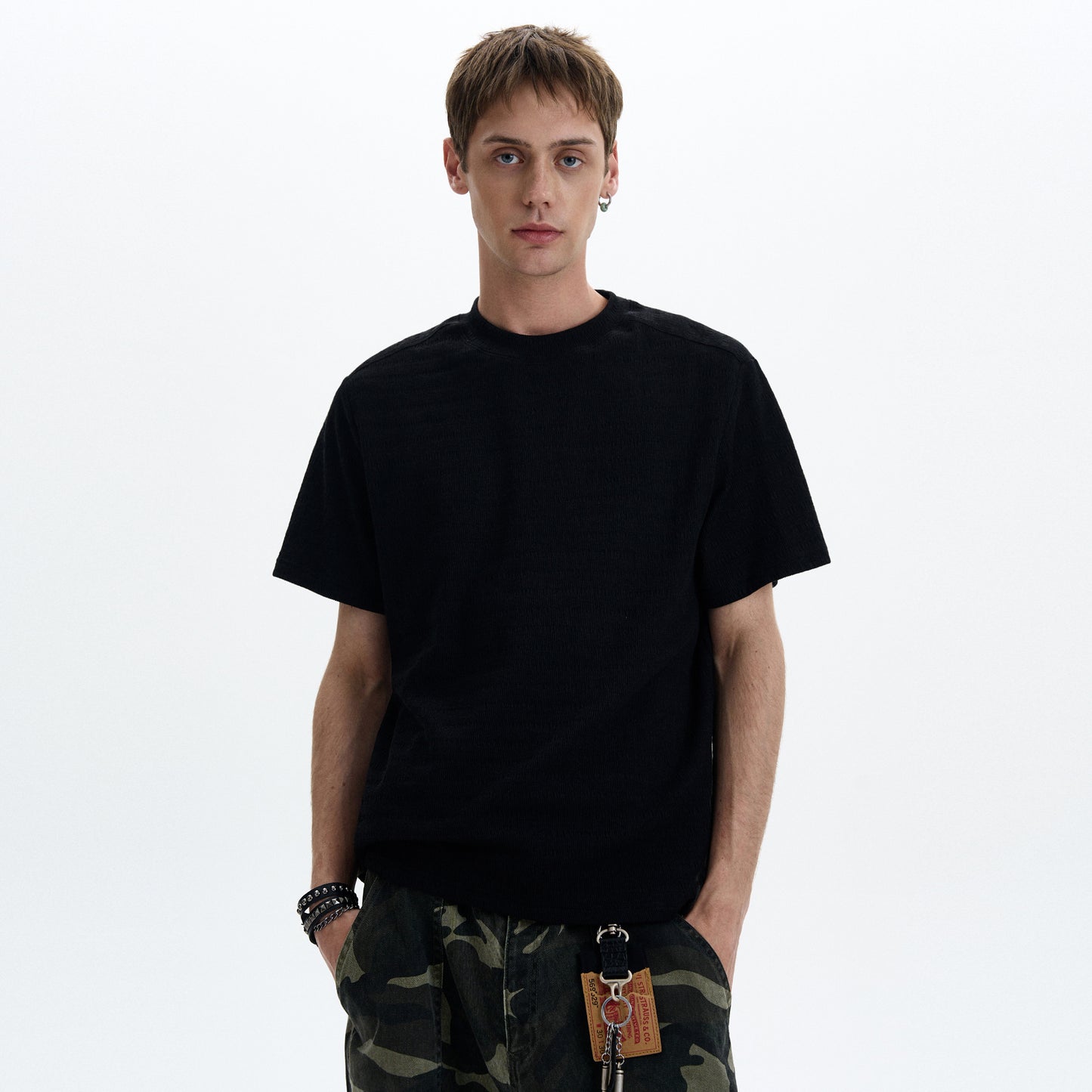 MADWITCH KNIT SHORT SLEEVE TEE #25050
