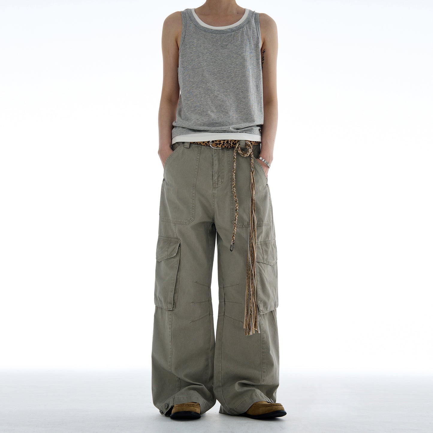 MADWITCH VINTAGE MULTI-POCKET CARGO PANTS #CK6650