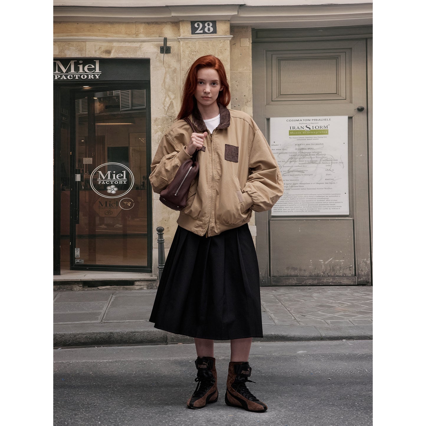MADWITCH FAUX SUEDE WORKWEAR COAT #MD2562