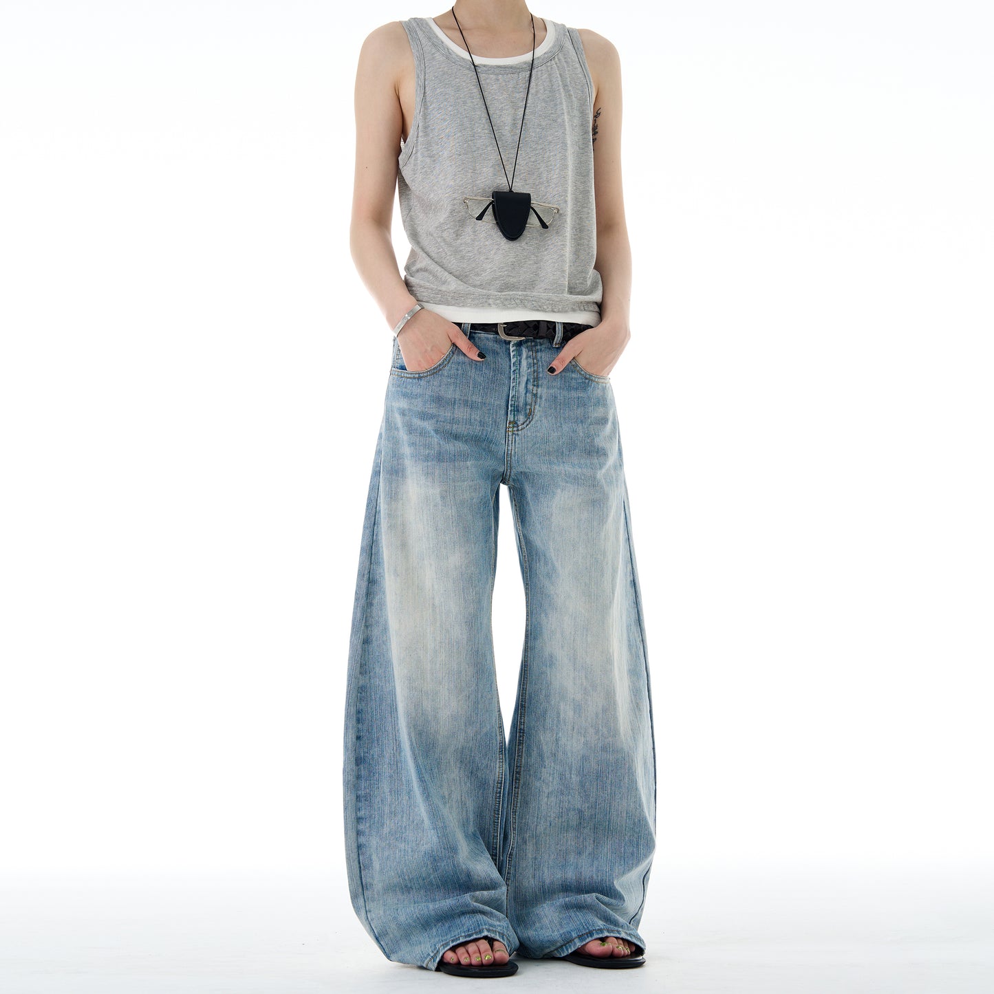 MADWITCH CLASSIC WIDE LEG DENIM #G6669-1