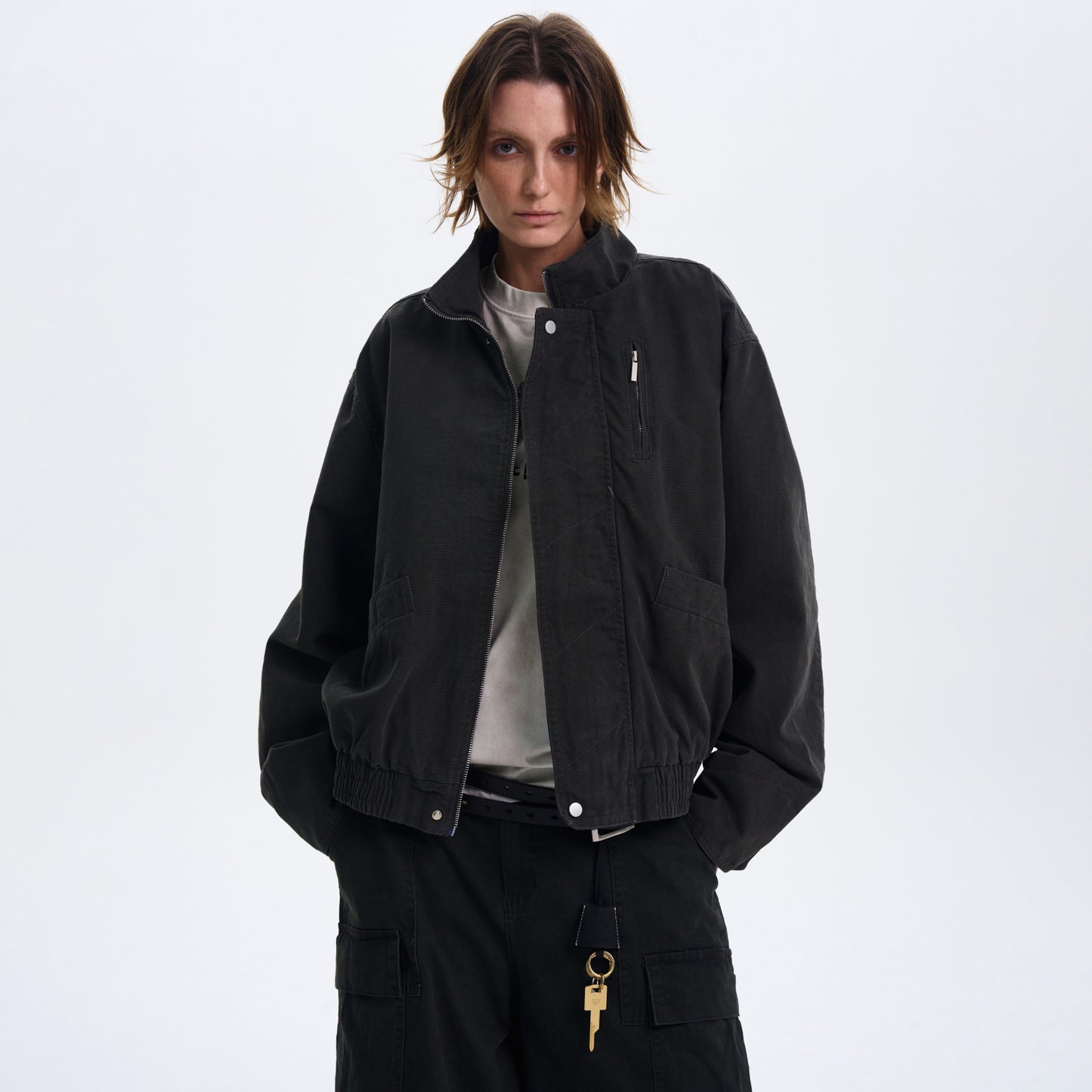 MADWITCH CROPPED BOMBER JACKET #171-1