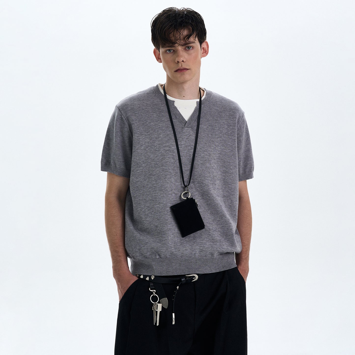 MADWITCH CLEANFIT V-NECK SHORT SLEEVE TEE #RS8358