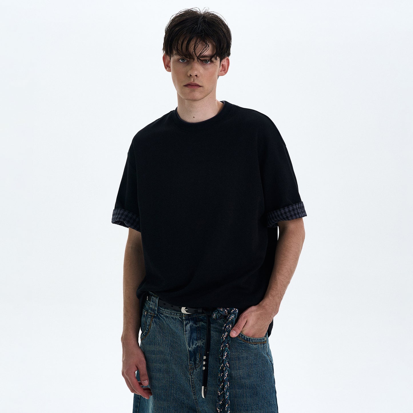 MADWITCH VINTAGE ROLLED HEM TEE #C1785C25