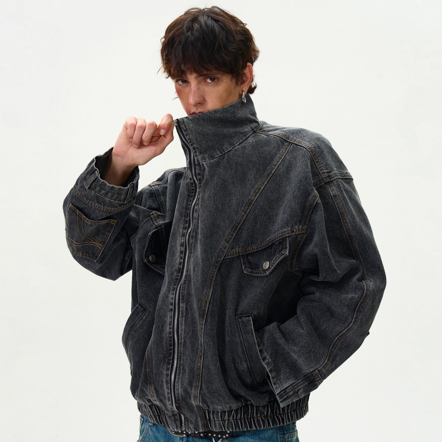 MADWITCH WASHED DENIM JACKET #G6471