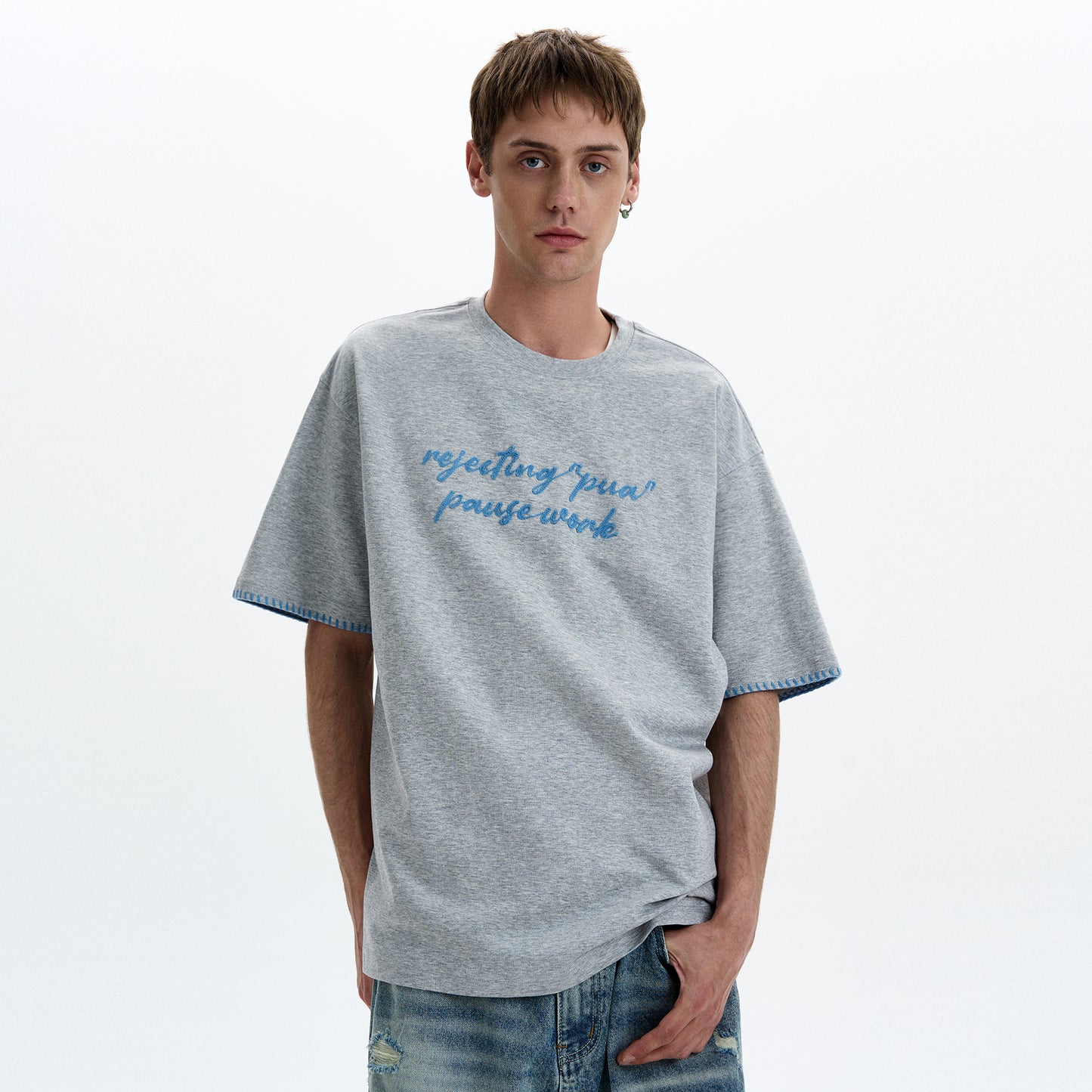 MADWITCH VERSATILE EMBROIDERED T-SHIRT #880312