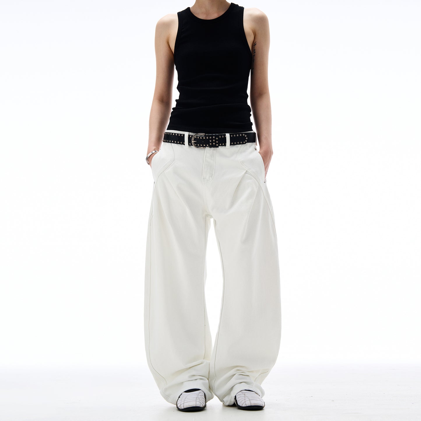 MADWITCH CLEANFIT PLEATED CARGO PANTS #AB1027