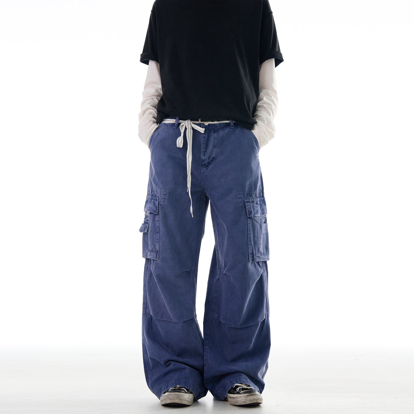 MADWITCH BAGGY WIDE LEG CARGO PANTS #Z003