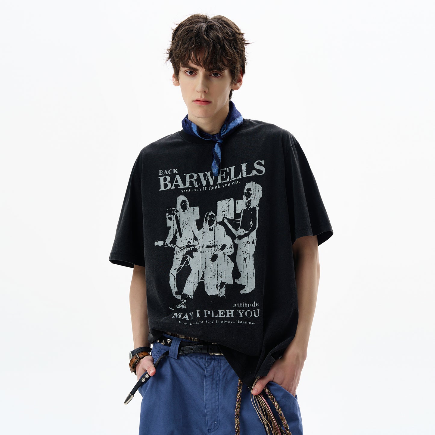 MADWITCH ROCK RETRO TEE #BW25701