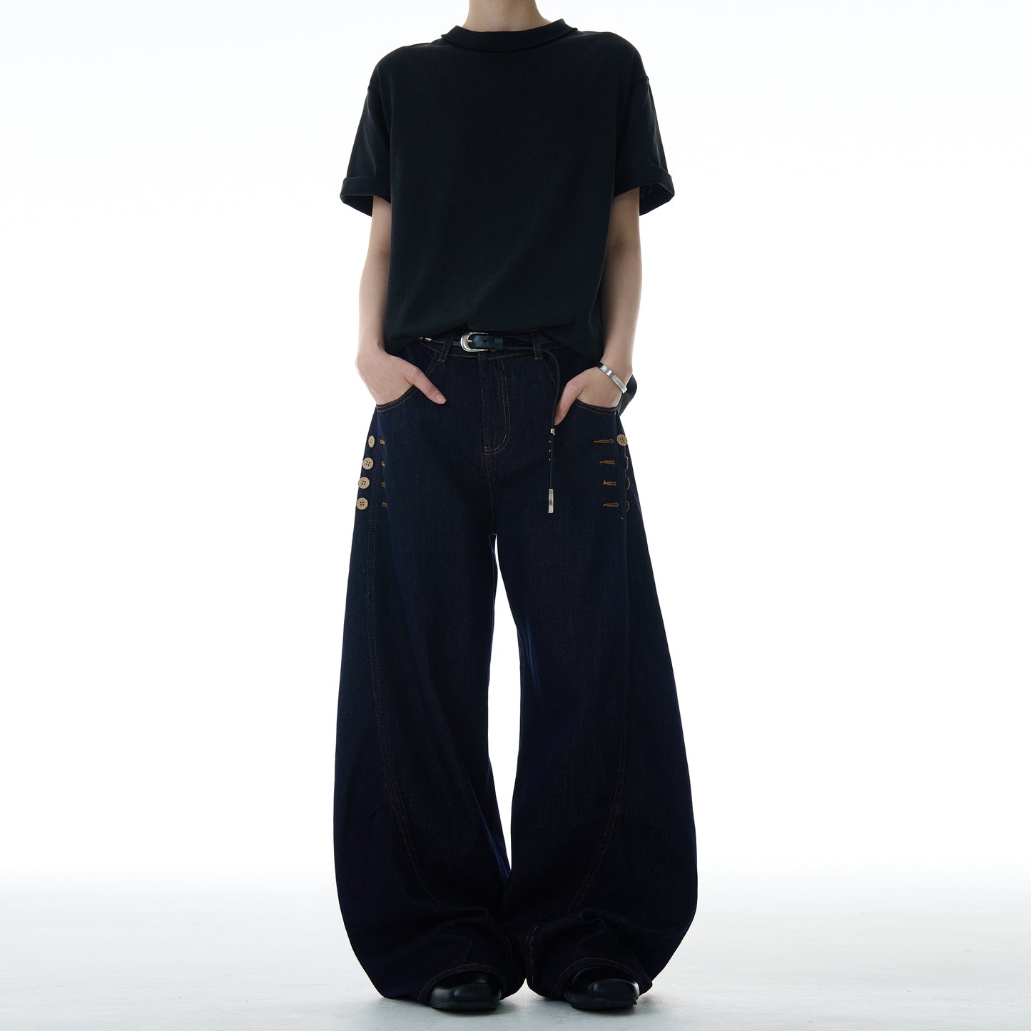 MADWITCH BUCKLED CASUAL JEANS #UTU001