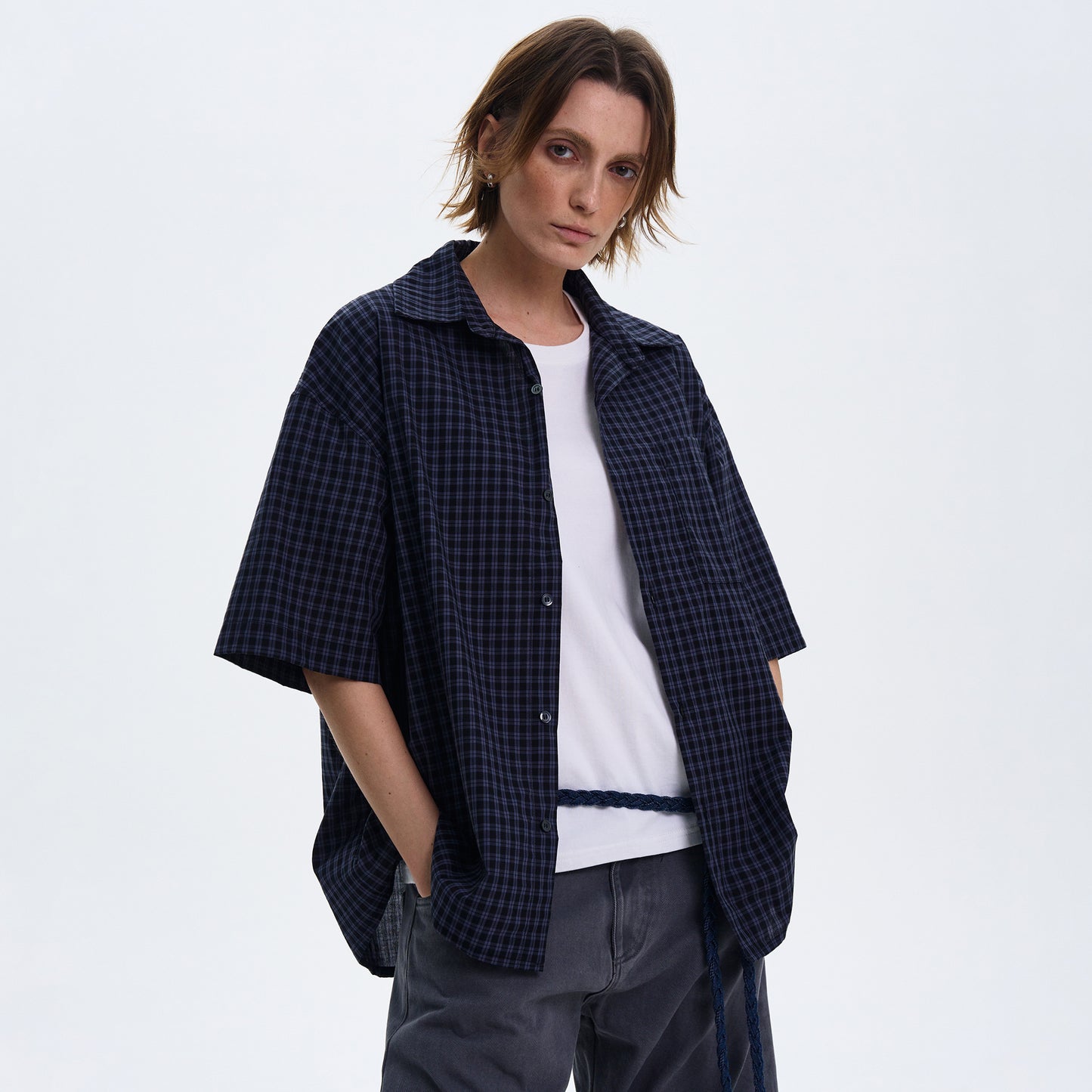 MADWITCH CHECKERED SHIRT JACKET #L817