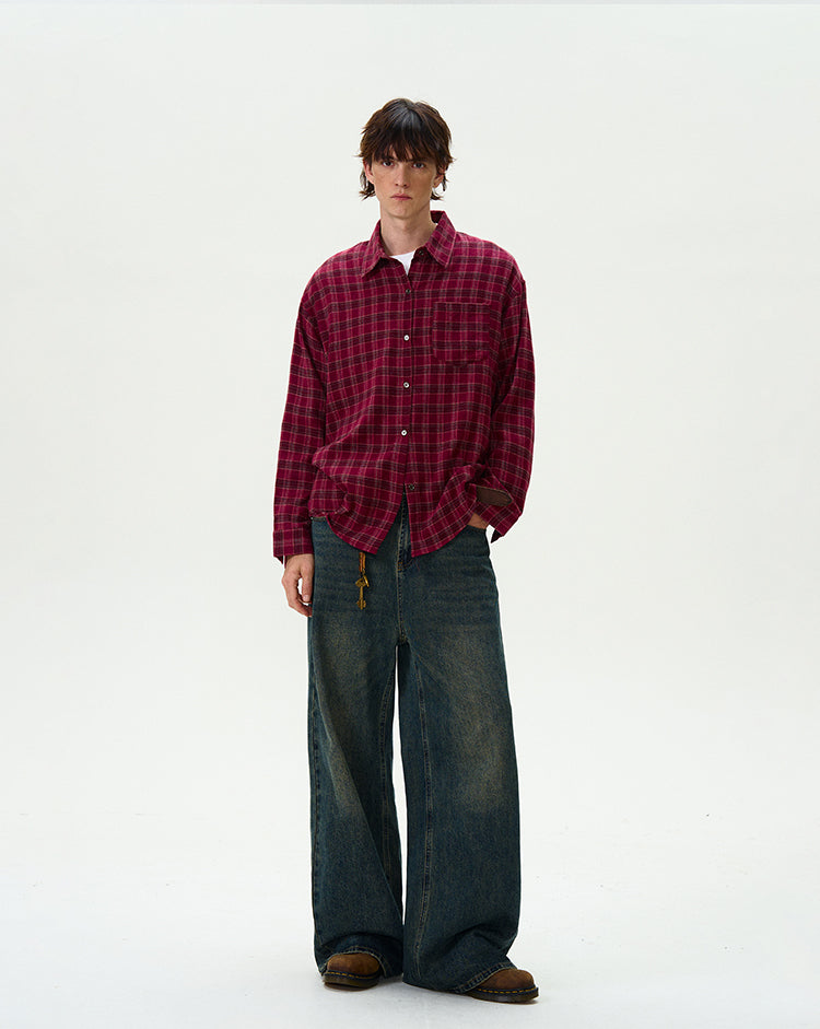 MADWITCH RED COTTON SHIRT #8926