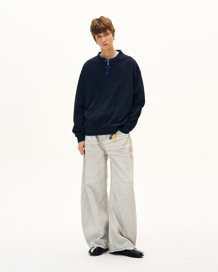 MADWITCH UNISEX RELAXED FIT CASUAL LONG SLEEVE #C258Q25