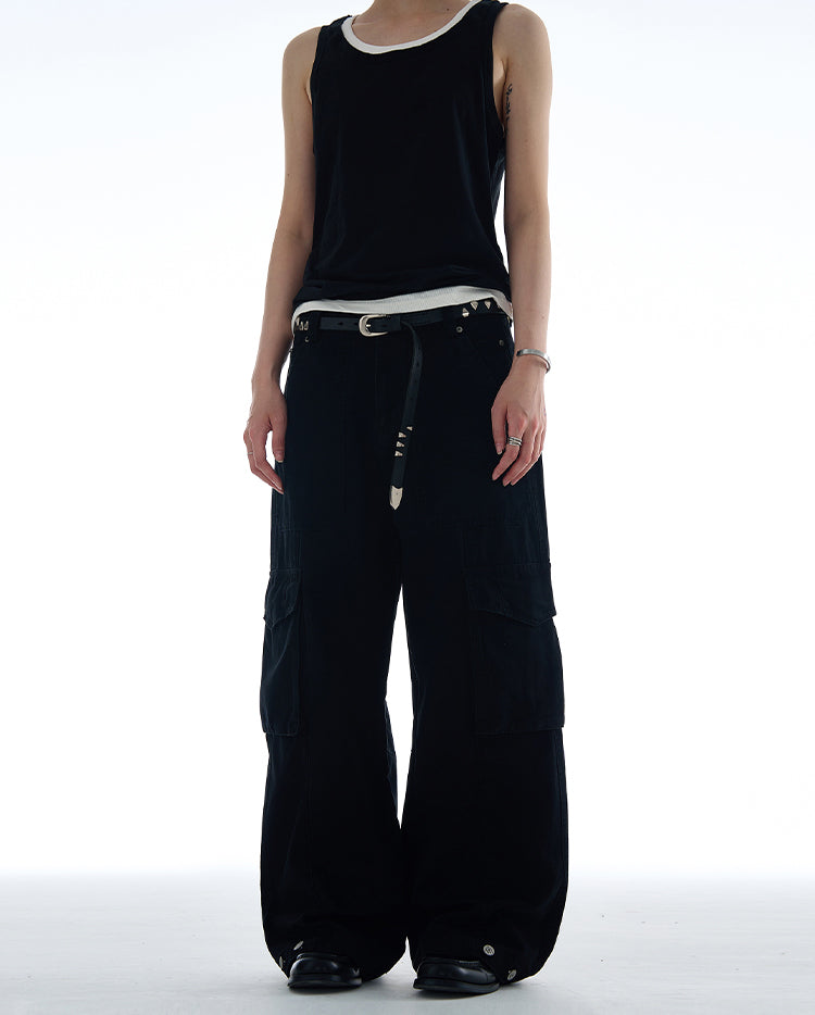 MADWITCH VINTAGE MULTI-POCKET CARGO PANTS #CK6650