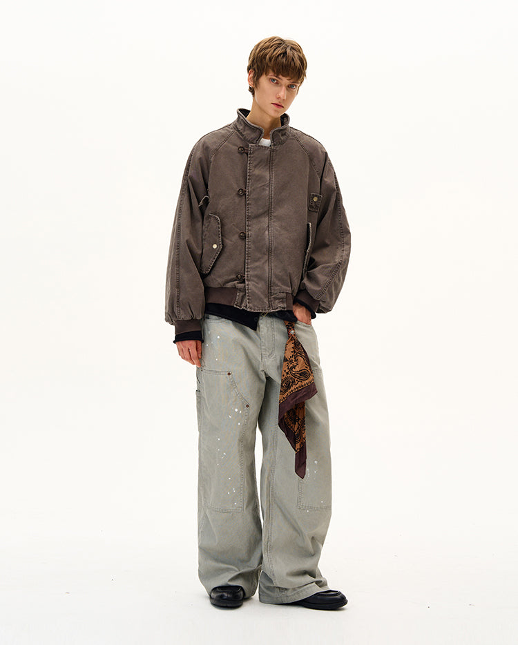 MADWITCH UNISEX WASHED UTILITY JACKET #MD2561