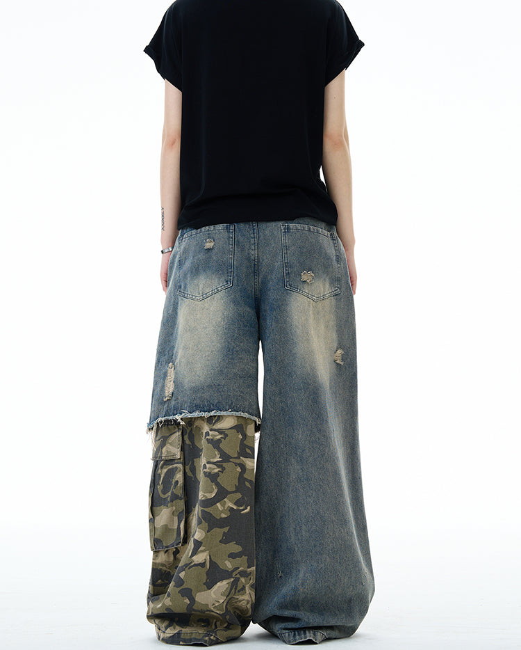 MADWITCH PATCHWORK VINTAGE DENIM #RK08