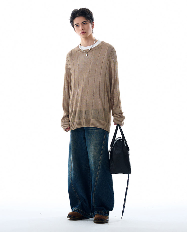 MADWITCH DISTRESSED KNIT SWEATER #81177