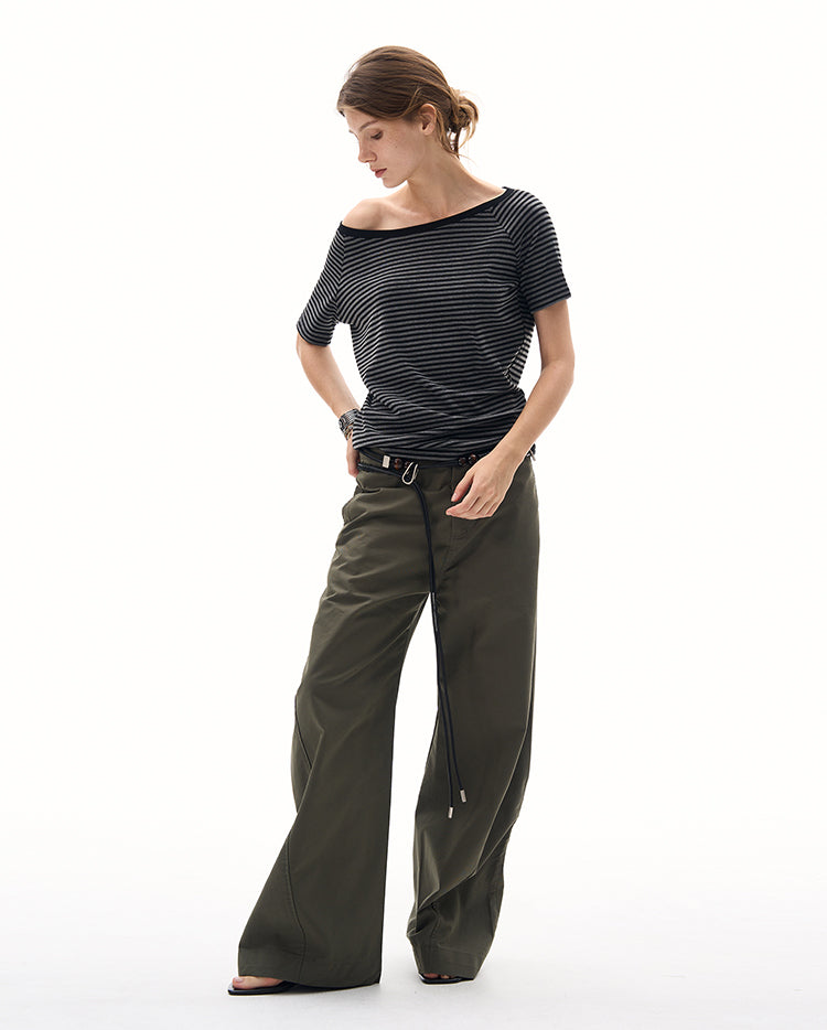 MADWITCH ASYMMETRIC SLIM TEE #G25