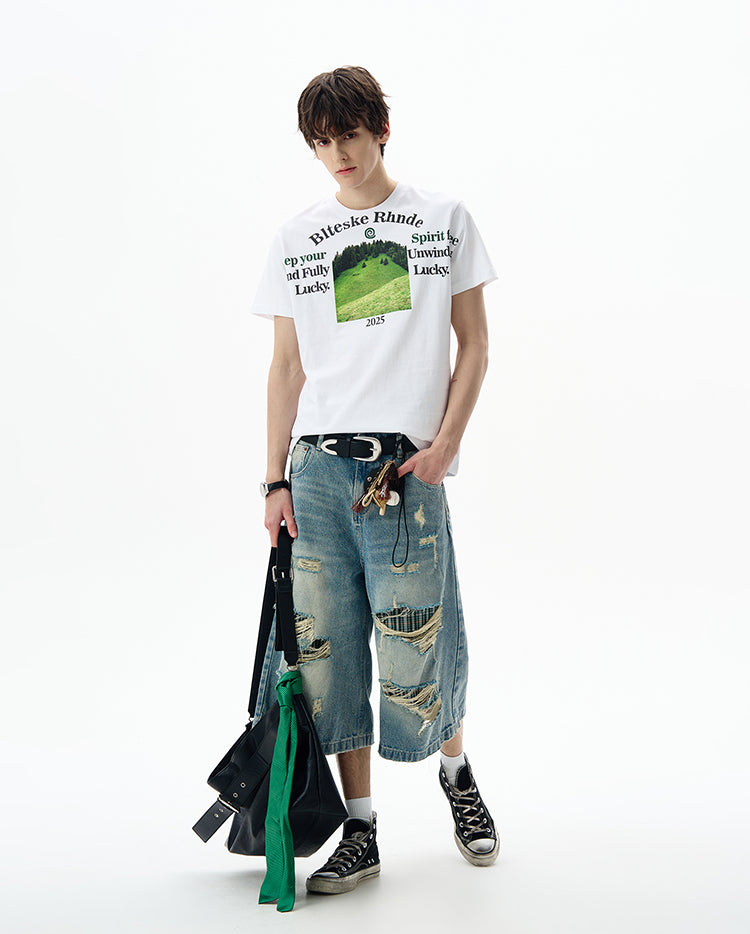 MADWITCH BOXY CROPPED TEE #L893