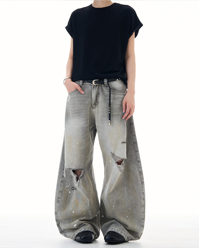 MADWITCH UNISEX RELAXED FIT DENIM PANTS #FX080